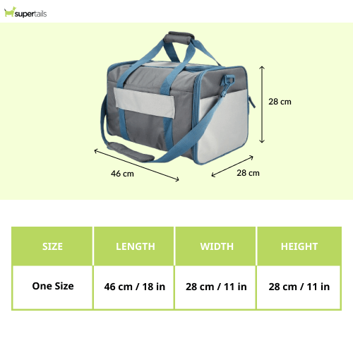 Barkbutler x Fofos Expandable Foldable Carrier for Dogs and Cats (Grey/Blue)