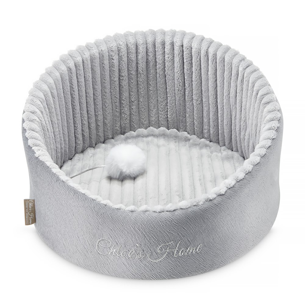 Chloe's Home Neapol Bed for Dogs and Cats (Grey)