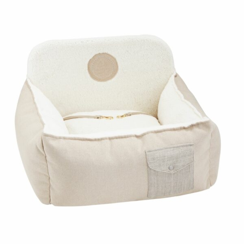 Chloe's Home Car Bed Tallinn for Dogs and Cats (Ecru)