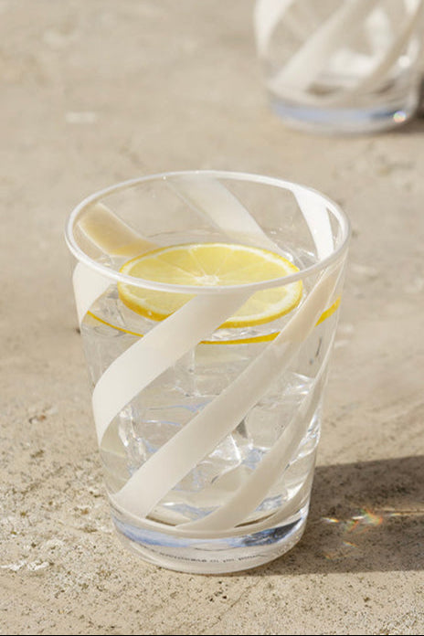 Acrylic Cream Spiral Water Tumbler