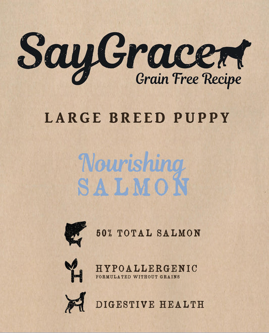 SayGrace Grain-Free Large Breed Puppy Nourishing Salmon Dry Dog Food