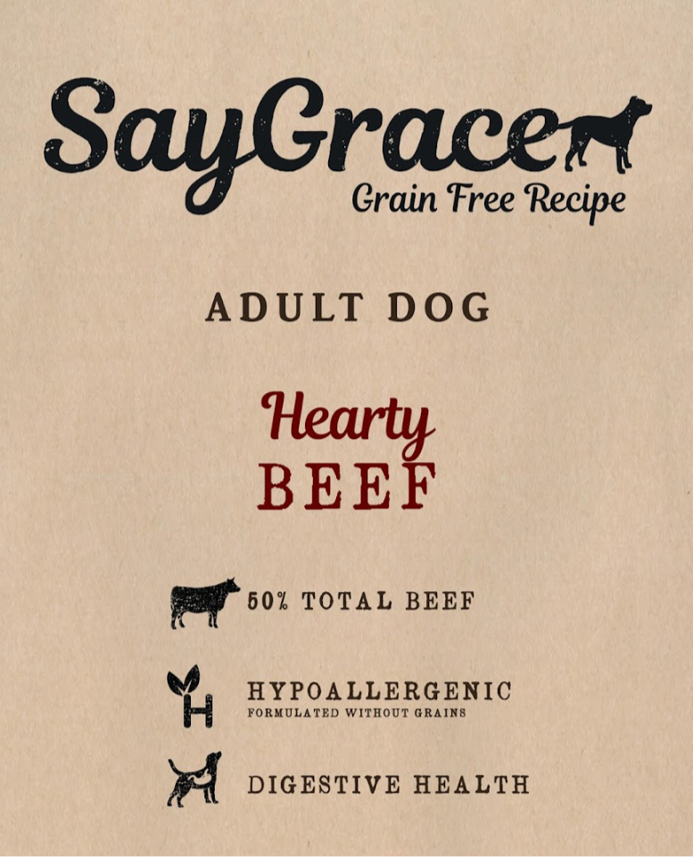 SayGrace Grain-Free Adult Hearty Beef Dry Dog Food