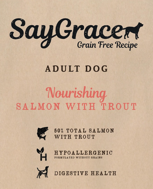 SayGrace Grain-Free Adult Nourishing Salmon with Trout Dry Dog Food