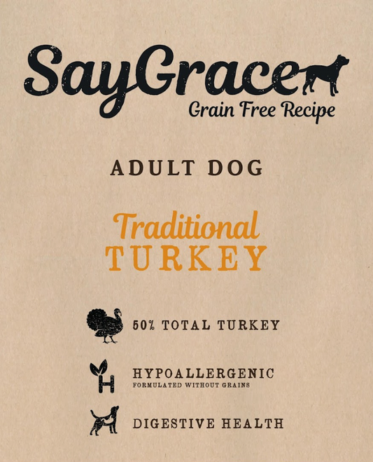 SayGrace Grain-Free Adult Traditional Turkey Dry Dog Food