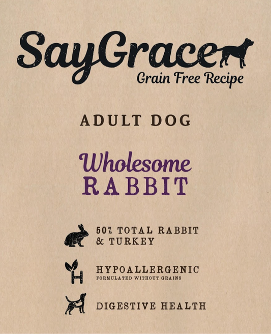 SayGrace Grain-Free Adult Wholesome Rabbit Dry Dog Food