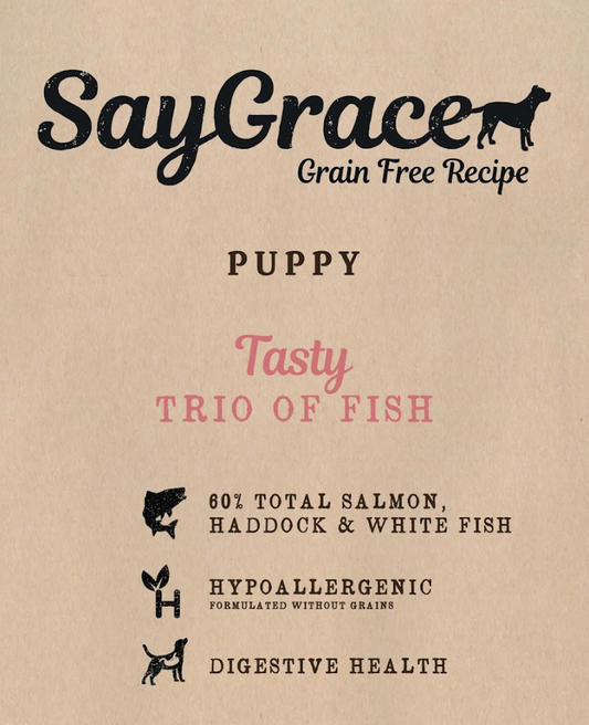 SayGrace Grain-Free Puppy Tasty Trio of Fish Dry Dog Food