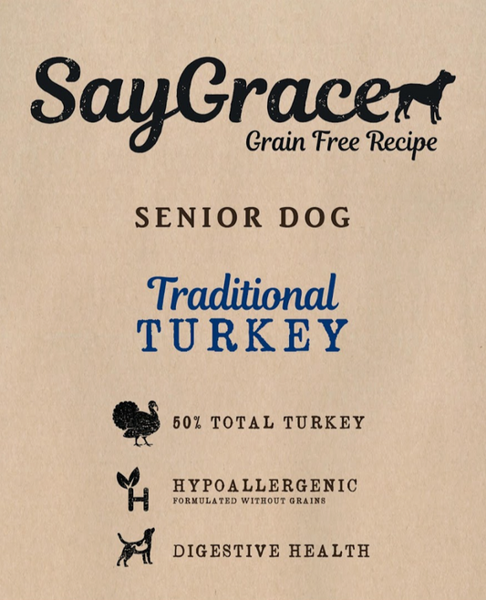 SayGrace Grain-Free Senior Traditional Turkey Dry Dog Food