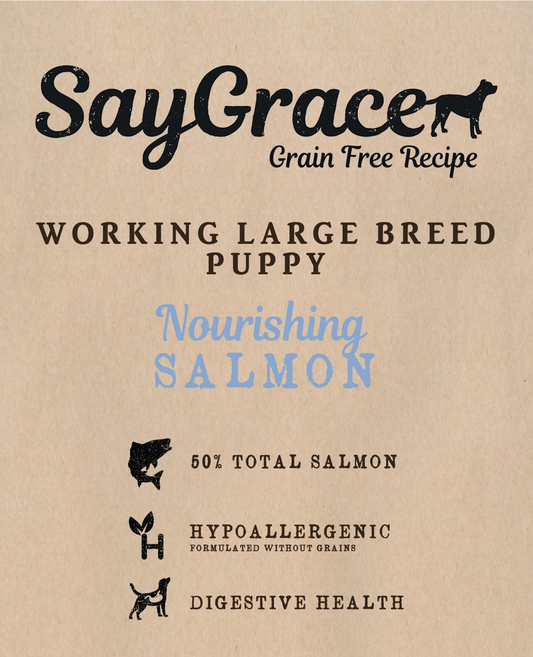 SayGrace Grain-Free Working Large Breed Puppy Nourishing Salmon Dry Dog Food