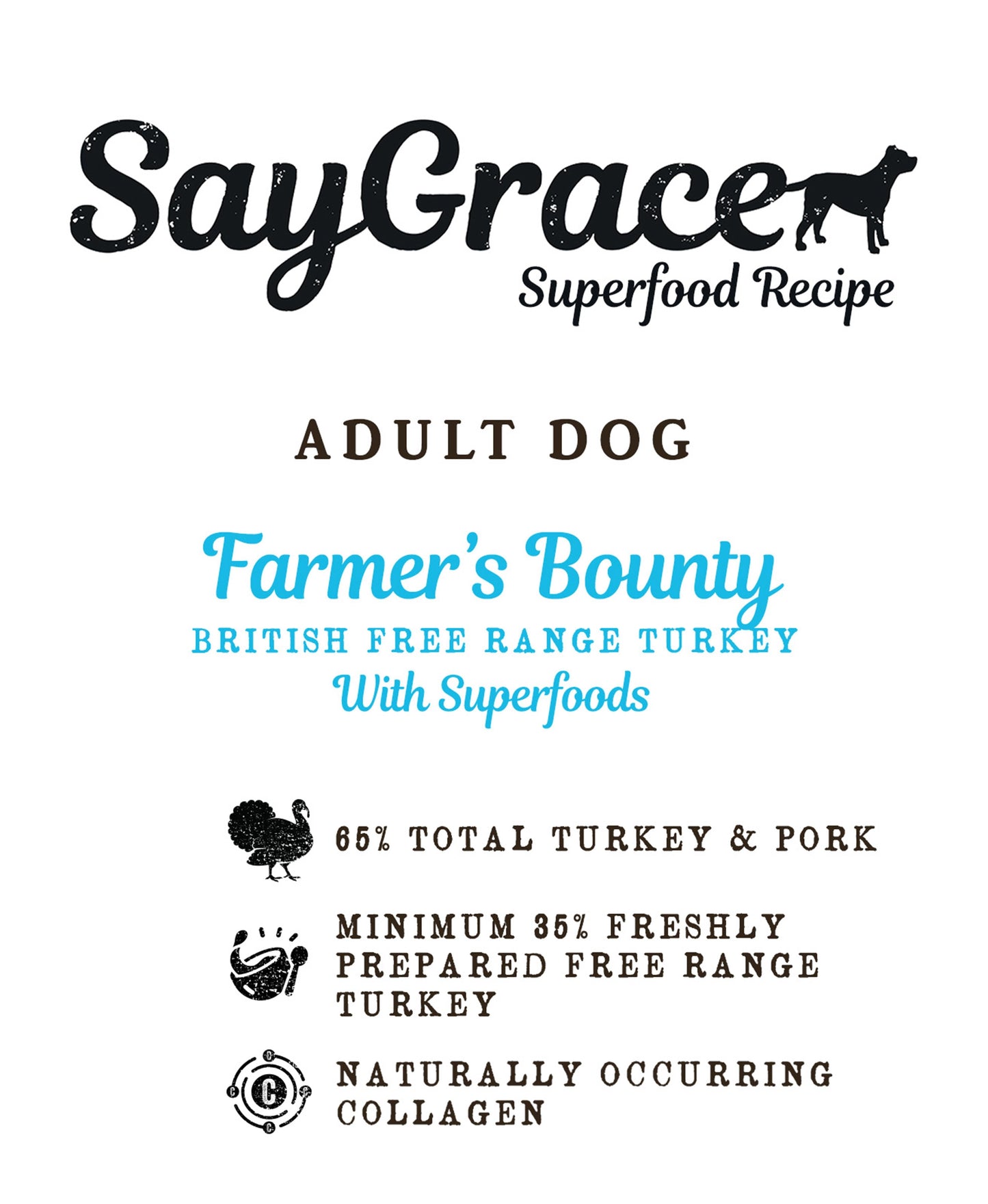 SayGrace Superfood Adult Farmer¡¯s Bounty British Free Range Turkey Dry Dog Food