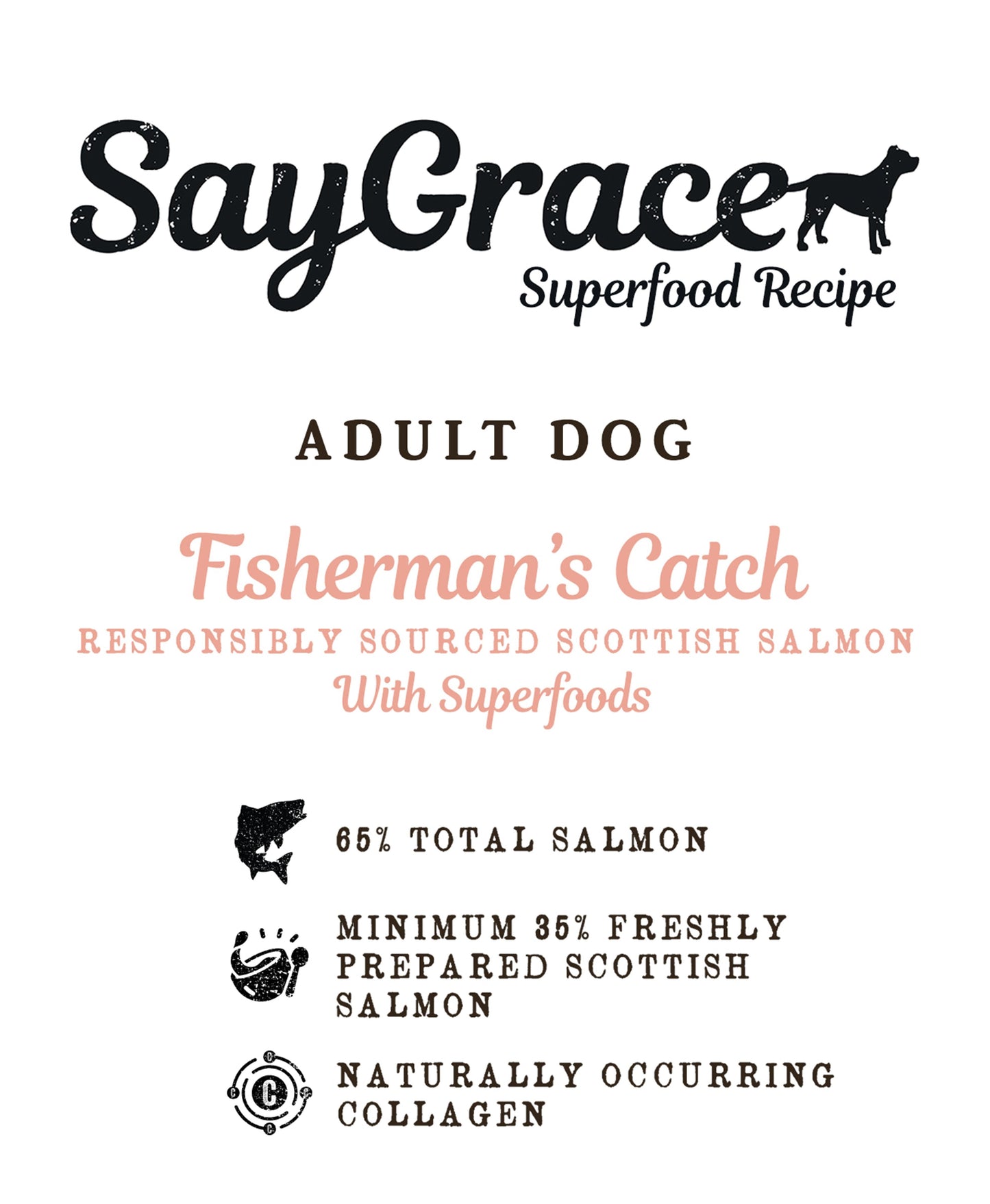 SayGrace Superfood Adult Fisherman's Catch Responsibly Sourced Scottish Salmon Dry Dog Food