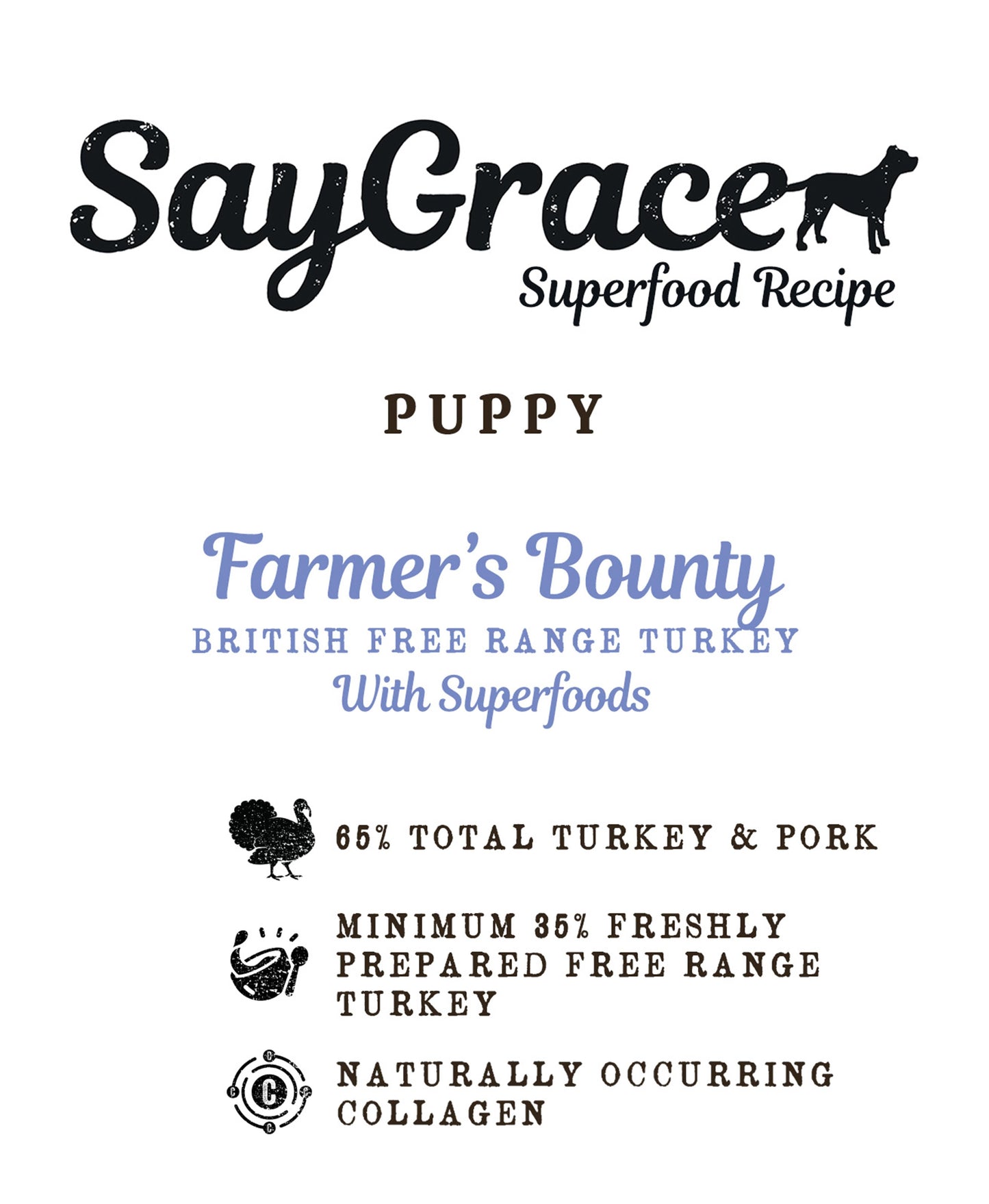 SayGrace Superfood Puppy Farmer¡¯s Bounty British Free Range Turkey Dry Dog Food