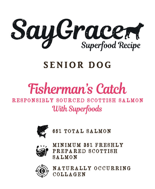 SayGrace Superfood Senior Fisherman's Catch Responsibly Sourced Scottish Salmon Dry Dog Food