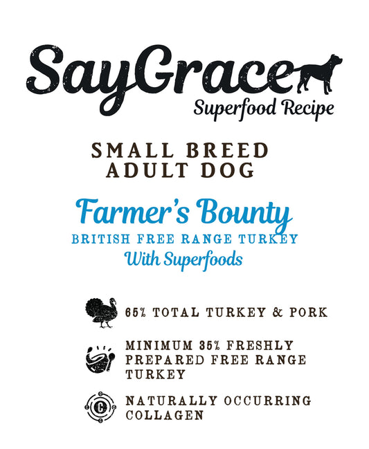 SayGrace Superfood Small Breed Farmer¡¯s Bounty British Free Range Turkey Dry Dog Food