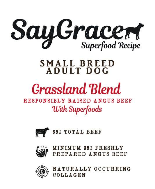 SayGrace Superfood Small Breed Grassland Blend Responsibly Raised Angus Beef Dry Dog Food