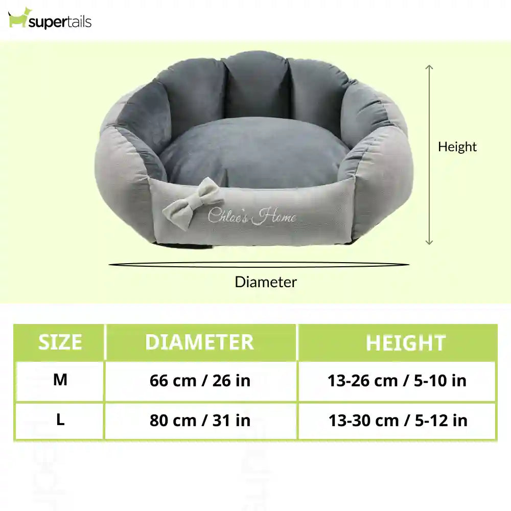 Chloe's Home Bahamas Bed for Dogs and Cats (Grey)