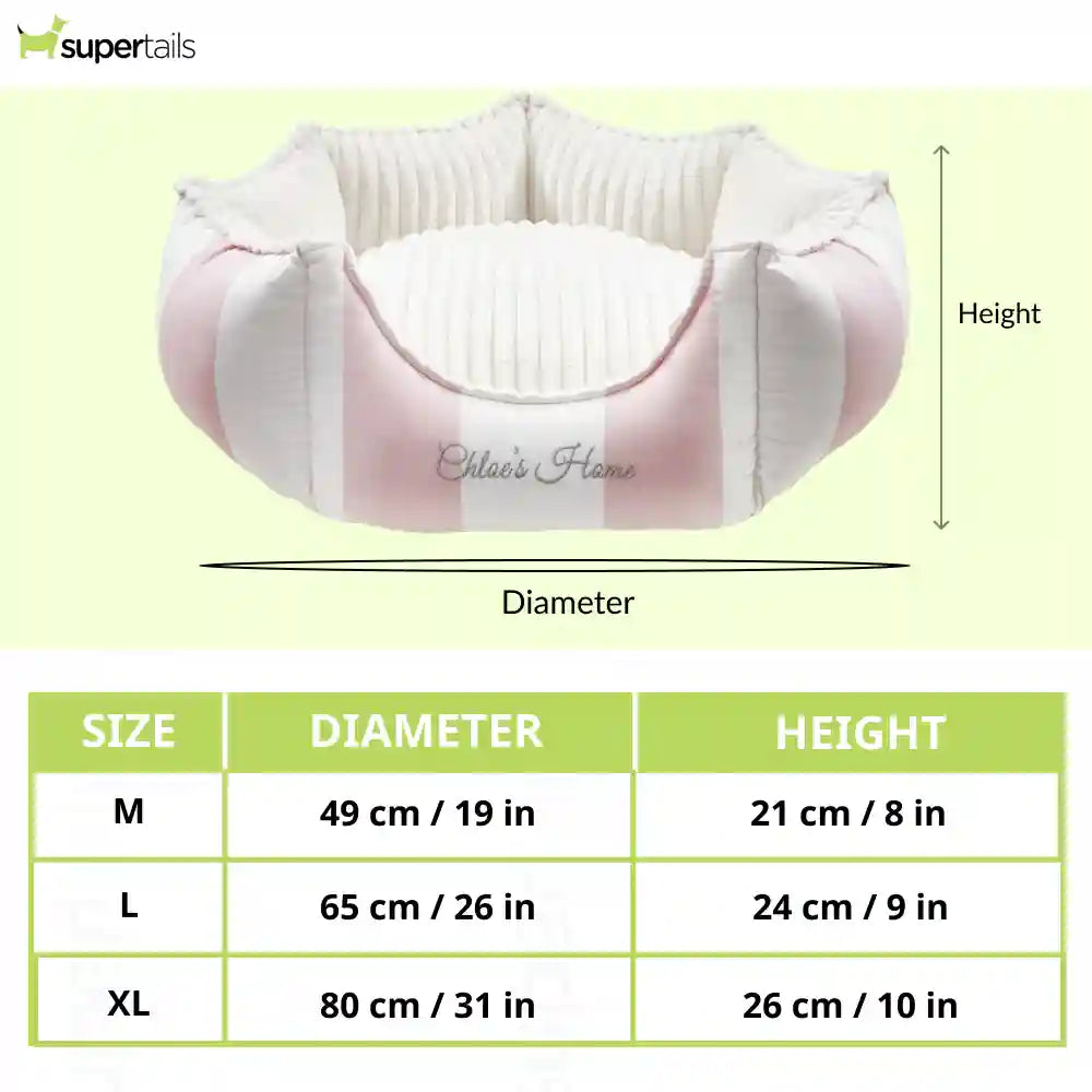 Chloe's Home Monte Carlo Bed for Dogs and Cats (Pink)