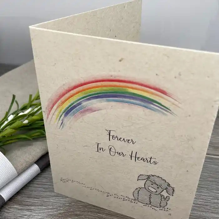 Dog Sympathy Hand Drawn Plantable Seed Card