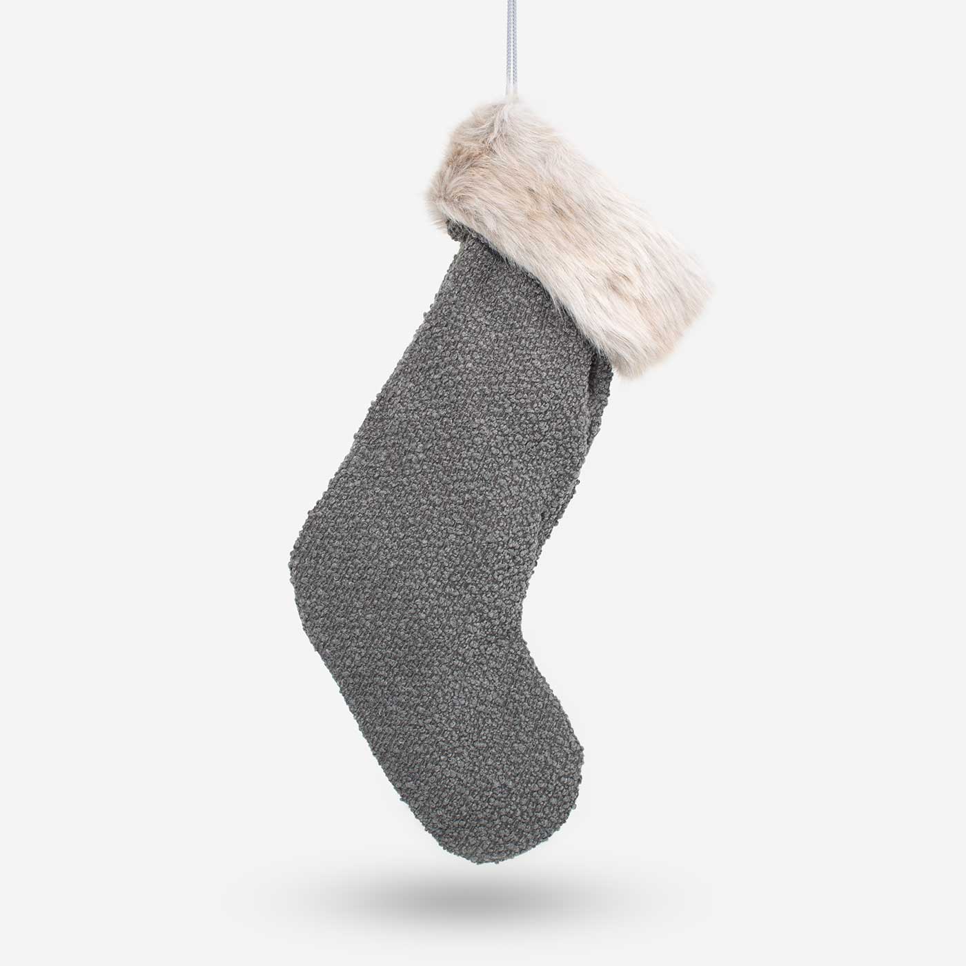 Christmas Stocking in Granite Boucl¨¦ by Lords & Labradors