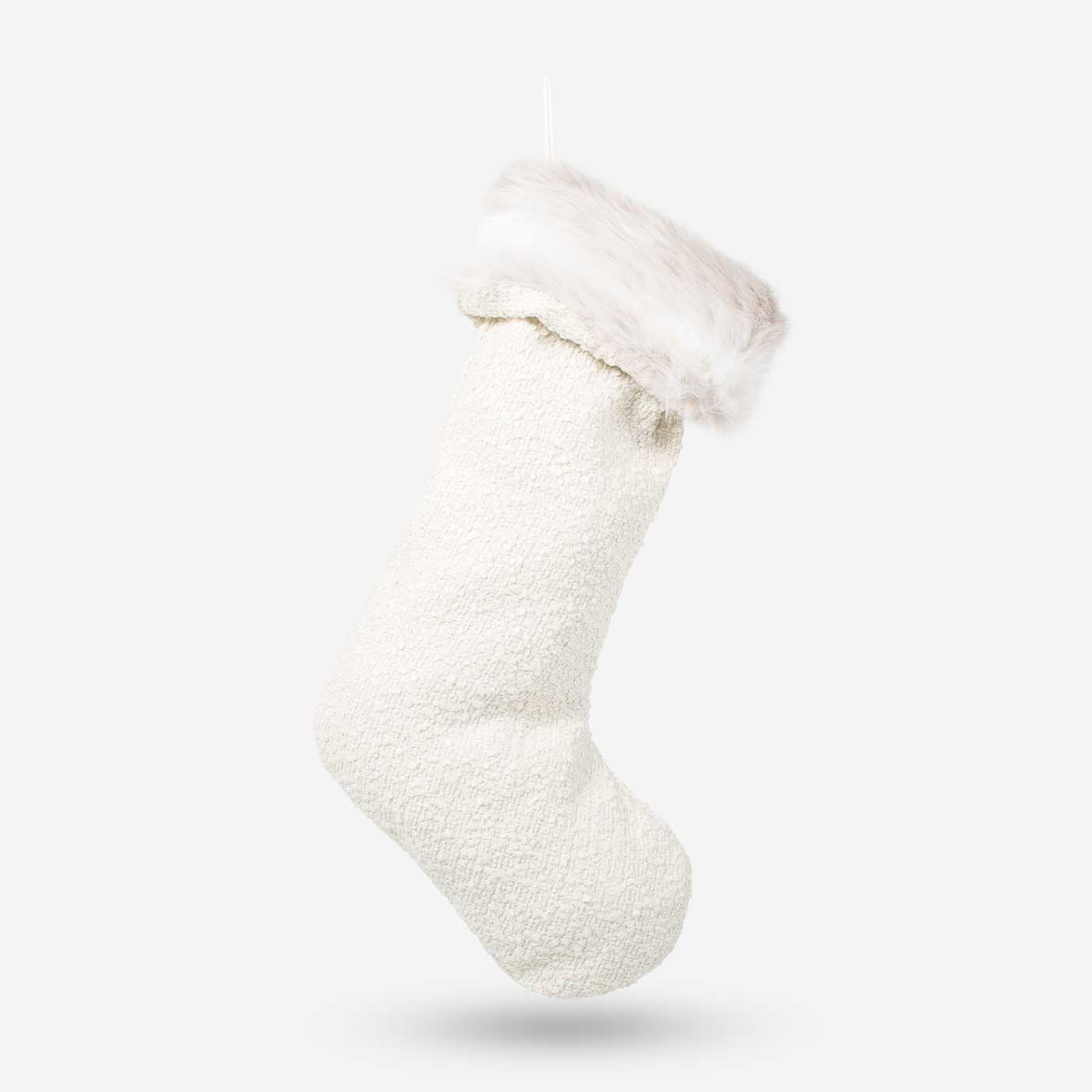 Christmas Stocking in Ivory Boucl¨¦ by Lords & Labradors