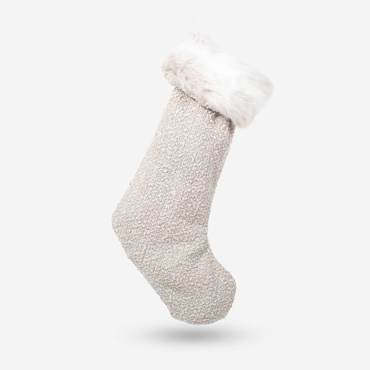 Christmas Stocking in Mink Boucl¨¦ by Lords & Labradors